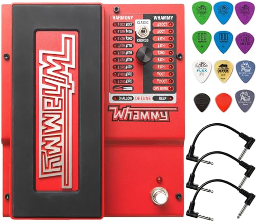 digi-tech حزمة دواسة تغيير النغمة Digitech Whammy 5 مع 3 كابلات توصيل وعبوة متنوعة من Dunlop - Image 1