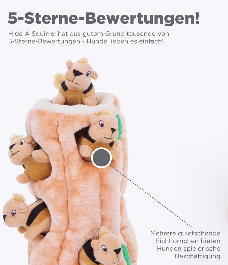 Outward Hound Hide A Squirrel Plush Dog Toy Puzzle, Medium - Image 2