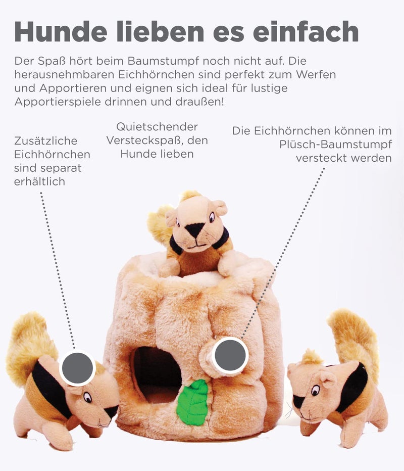 Outward Hound Hide A Squirrel Plush Dog Toy Puzzle, Medium - Image 4
