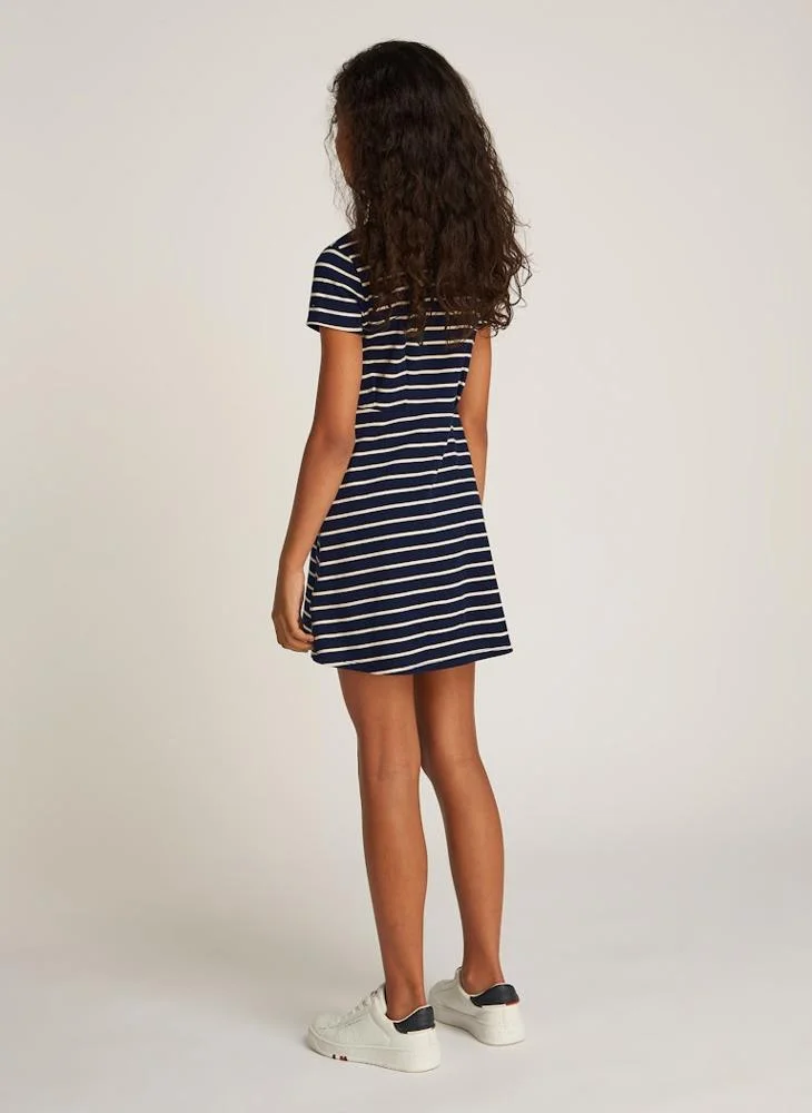 تومي هيلفيغر Youth Strip Mini Dress