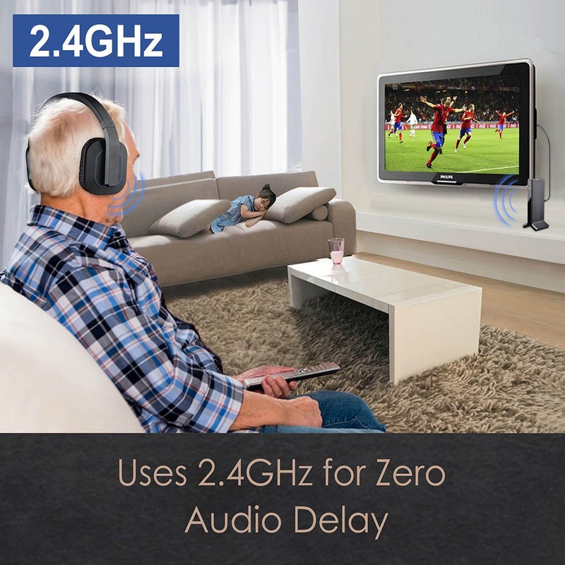 Avantree HT280 Wireless Headphones for TV Watching with 2.4G RF Transmitter Charging Dock, Digital Optical System, High Volume Headset Ideal for Seniors, 100ft Range, No Audio Delay, Plug and Play - Image 4