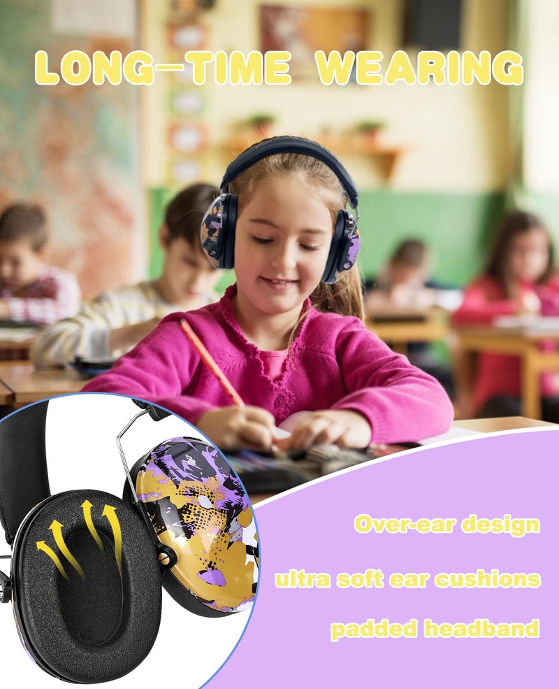 PROHEAR 032 Kids Ear Protection, NRR 25dB Childrens Earmuffs, Adjustable Headband Safety Ear Muffs for Sports Events, Concerts, Airports - Black - Image 3