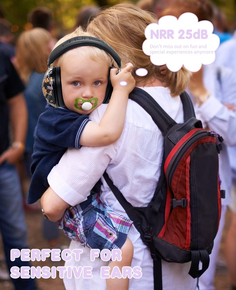 PROHEAR 032 Kids Ear Protection, NRR 25dB Childrens Earmuffs, Adjustable Headband Safety Ear Muffs for Sports Events, Concerts, Airports - Black - Image 4