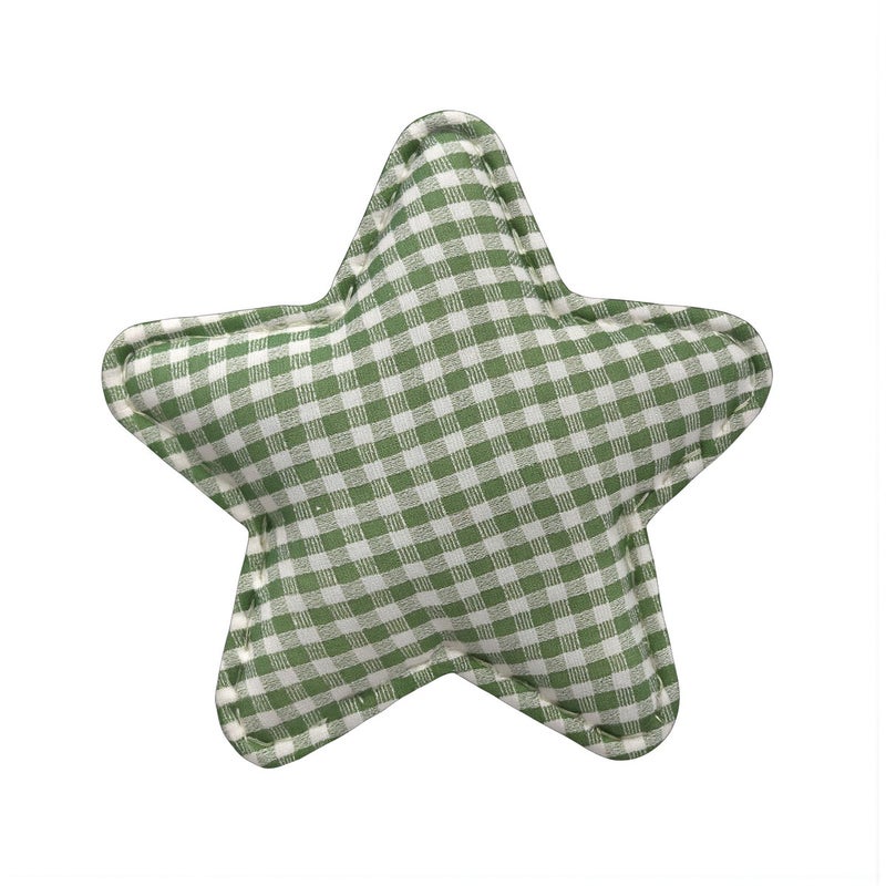Upgraded Puffy Gingham Star Applique No Deformation 7 Colors Craft Parts - Image 1