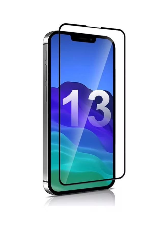 IAF Full Glue Screen Protector Tempered Glass For Apple iPhone 13 Size 6.1 inches Black Edge - Image 1