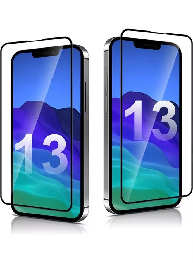 IAF Full Glue Screen Protector Tempered Glass For Apple iPhone 13 Size 6.1 inches Black Edge - Image 2