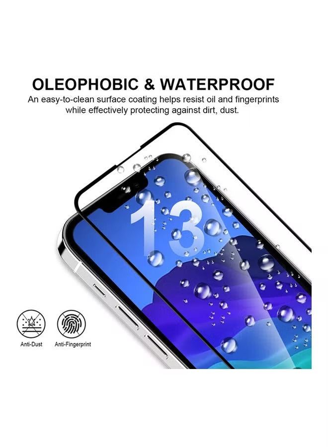 IAF Full Glue Screen Protector Tempered Glass For Apple iPhone 13 Size 6.1 inches Black Edge - Image 3