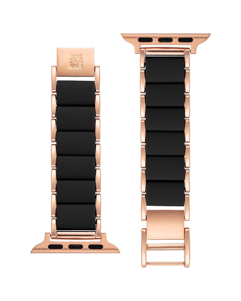 ANNE KLEIN سوار أن كلاين المطاطي للأزياء لساعات آبل، آمن، قابل للتعديل، بديل لسوار ساعة آبل، يناسب معظم المعاصم - Image 3