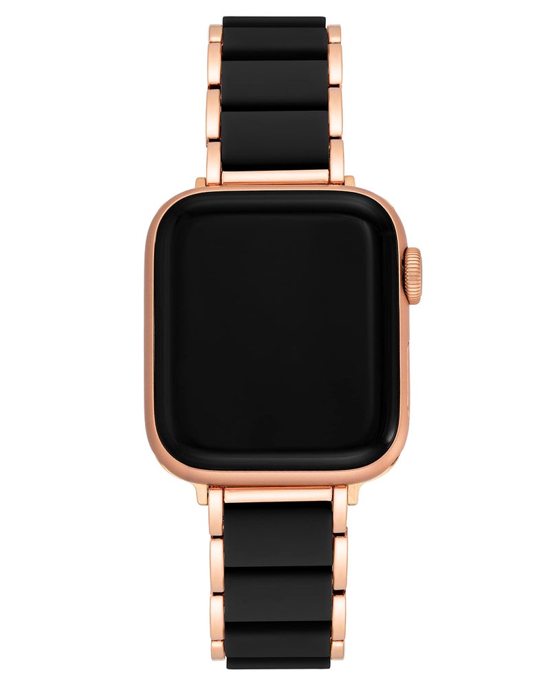 ANNE KLEIN سوار أن كلاين المطاطي للأزياء لساعات آبل، آمن، قابل للتعديل، بديل لسوار ساعة آبل، يناسب معظم المعاصم - Image 1