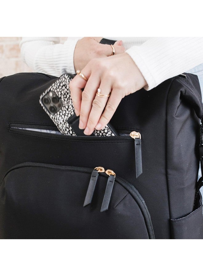 JuJuBe JuJuBe Modern Diaper Bag Backpack with Portable Changing Pad, Stroller Straps, Large Travel Backpack for Boy or Girl, Carrying Baby Bottles, Wipes, Diapers, Pacifiers, Black - Image 4