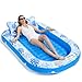 COMMOUDS Inflatable Tanning Pool Lounger Float with Cervical Pillow Pool Floats Adult for Sunbathing Backyard Pool Party Inflate Ball Pit for Babies Kids Swimming Pool Bed SkyBlueL71 x 47 - Image 3