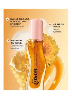 Gisou Golden Shimmer Jisoo Glow Enriched Lip Oil with Honey - Naturally Moisturizing, Nourishing and Enhancing Formula for Luxurious Lips 0.27 oz 8 ml  - Image 2