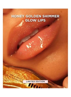 Gisou Golden Shimmer Jisoo Glow Enriched Lip Oil with Honey - Naturally Moisturizing, Nourishing and Enhancing Formula for Luxurious Lips 0.27 oz 8 ml  - Image 3