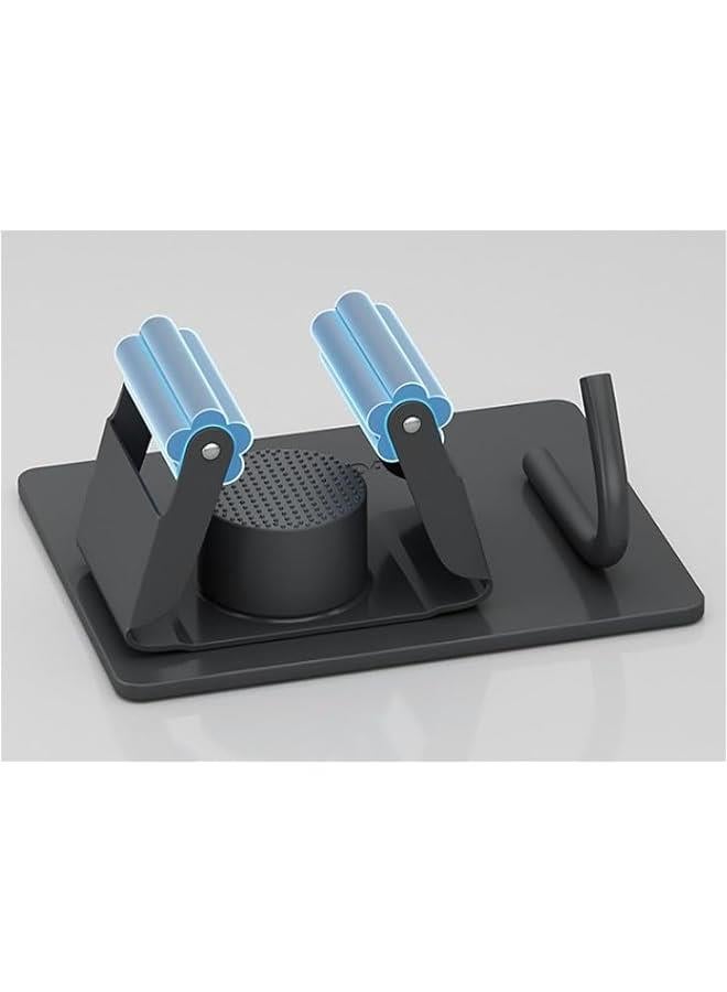 HOOKOR Mop Broom Holder No Drill, Mop Broom Organizer Wall Mounted Heavy Duty with Hooks Hanger, Self Adhesive Stainless Steel 4Pcs for Bathroom, Kitchen, Office，Closet Garage Laundry Room - Image 5