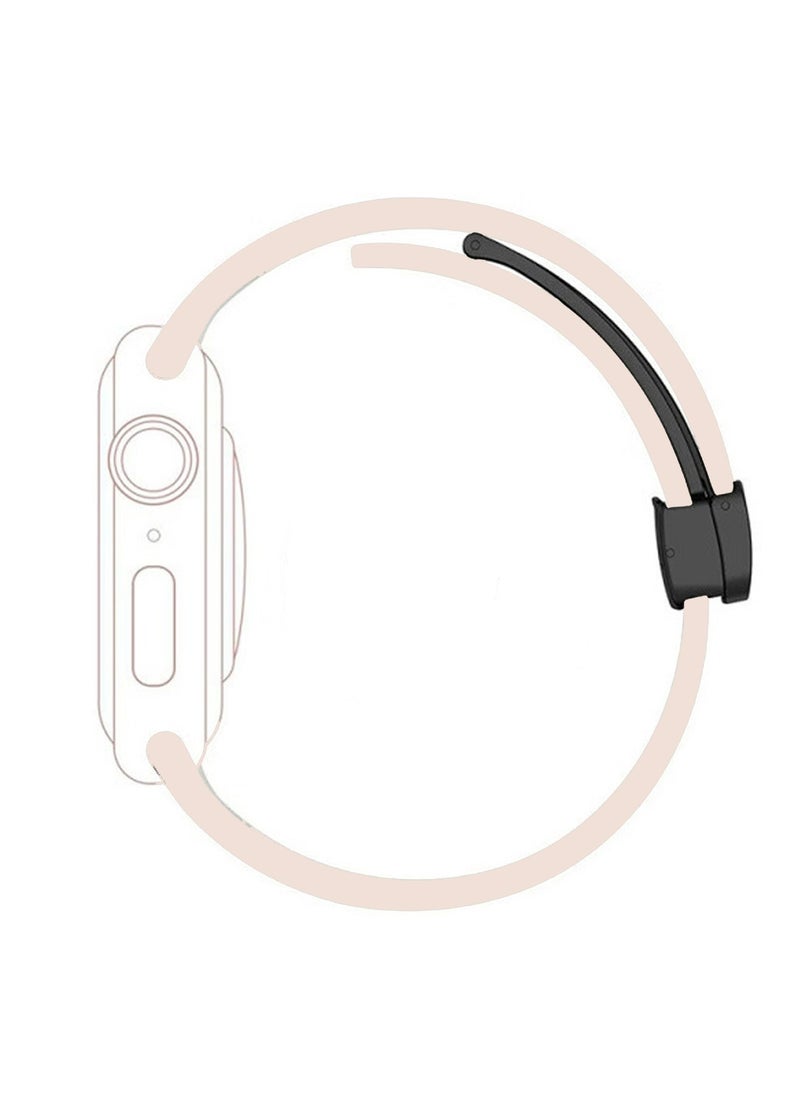 SNBFA - Bands Compatible With Apple Watch 42/44/45/49MM Series 9/8/7/SE/6/5/4/3/2/1 IWatch Ultra/Ultra 2 Soft Silicone Watch Band With Magnetic Buckle Sport Watch Strap - Image 1