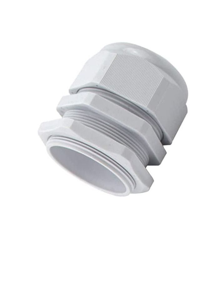 Armoured Cable Gland Kit for Outdoor Sockets and Junction Boxes & Industrial Use with Lock Nut PVC Shroud and Earth Tag (50L, BW) - Image 1