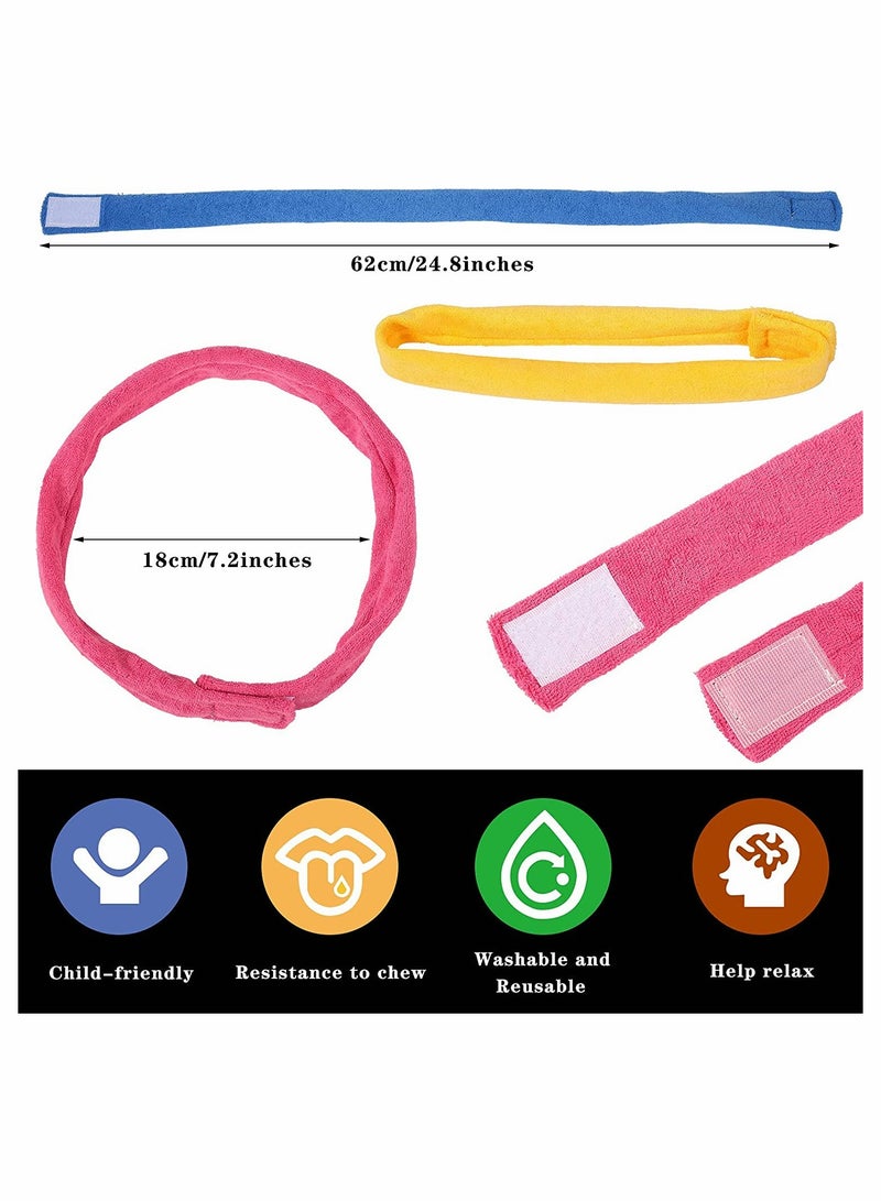 Excefore Chew Necklaces for Sensory Kids 8 Pieces Soft and Absorbent Terry Cloth Teething Chewy Necklace Absorbent Alternative to Chewing Clothing - Image 3