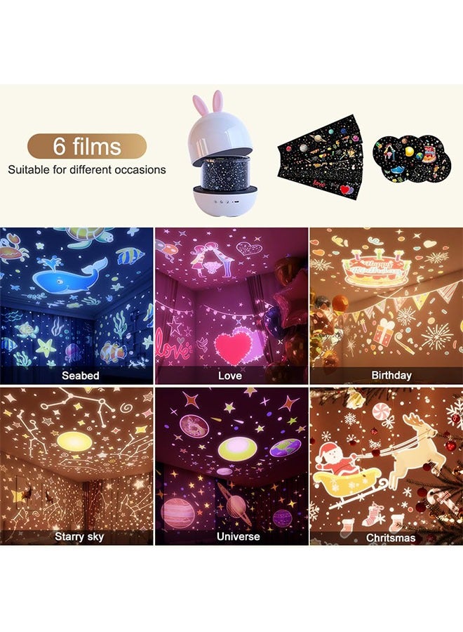 جهاز عرض ضوء النجوم للأطفال، جهاز عرض ضوء ليلي للأطفال مع جهاز تحكم عن بعد مؤقت تلقائي خافت، مناسب لتزيين غرفة النوم، ضوء ليلي للأطفال الصغار قابل لإعادة الشحن، مناسب للأولاد والبنات كهدايا للأطفال - Image 3