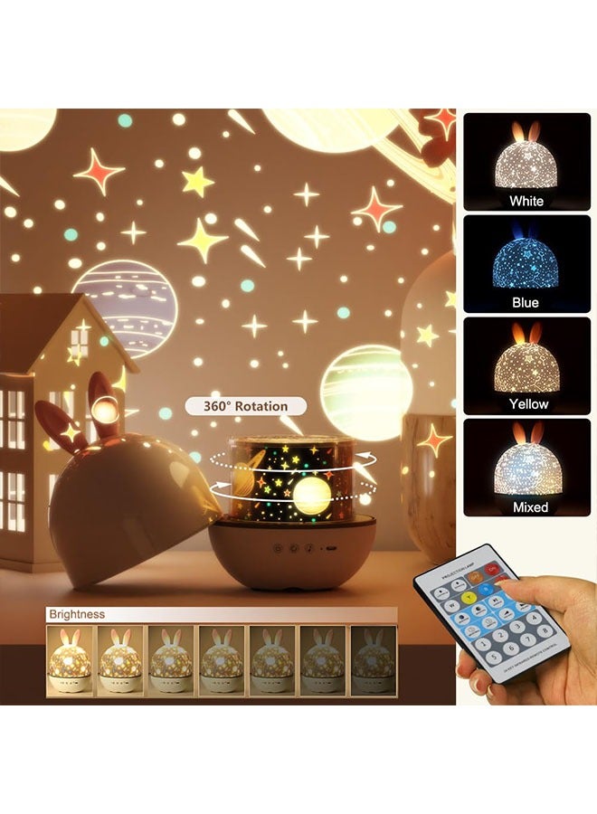 جهاز عرض ضوء النجوم للأطفال، جهاز عرض ضوء ليلي للأطفال مع جهاز تحكم عن بعد مؤقت تلقائي خافت، مناسب لتزيين غرفة النوم، ضوء ليلي للأطفال الصغار قابل لإعادة الشحن، مناسب للأولاد والبنات كهدايا للأطفال - Image 4