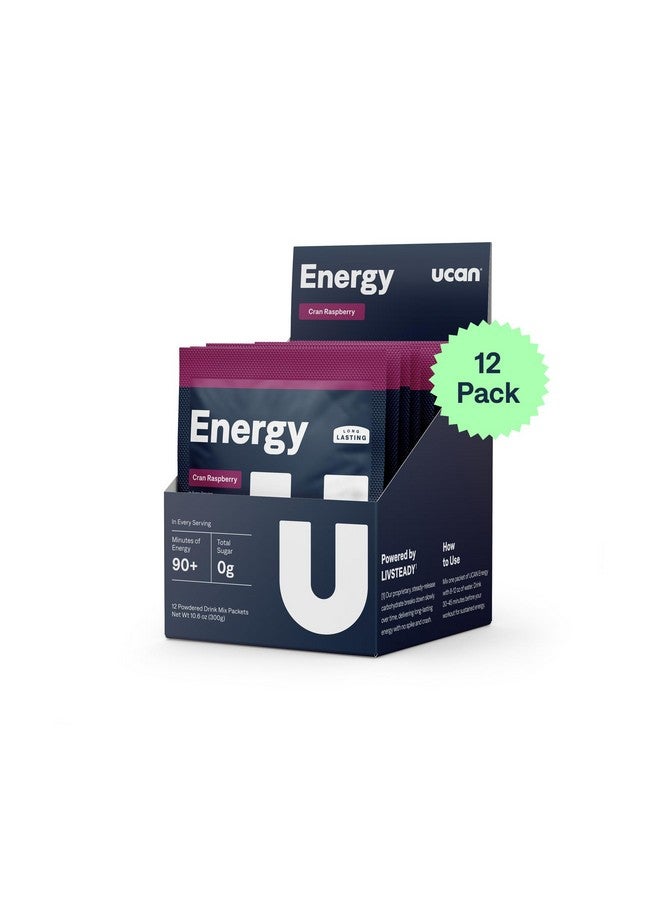 UCAN Energy Powder, Cran-Raz, Keto, Sugar-Free Pre & Post Workout for Men & Women, Non-GMO, Vegan, Gluten-Free, Great for Runners, Gym-Goers and High Performance Athletes (12 Servings, 25g) - Image 2