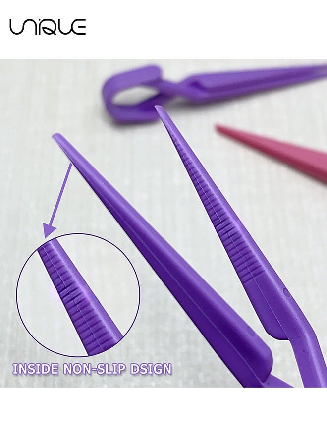 Unique 40 Pcs Nail Polish Protector for Fingers - Acrylic Nail Protector Easy C Curve Nail Pinching Clips Manicure Tools Nail Art Accessories for Gel Finger Nail Extension UV Builder - Pink/Purple - Image 4