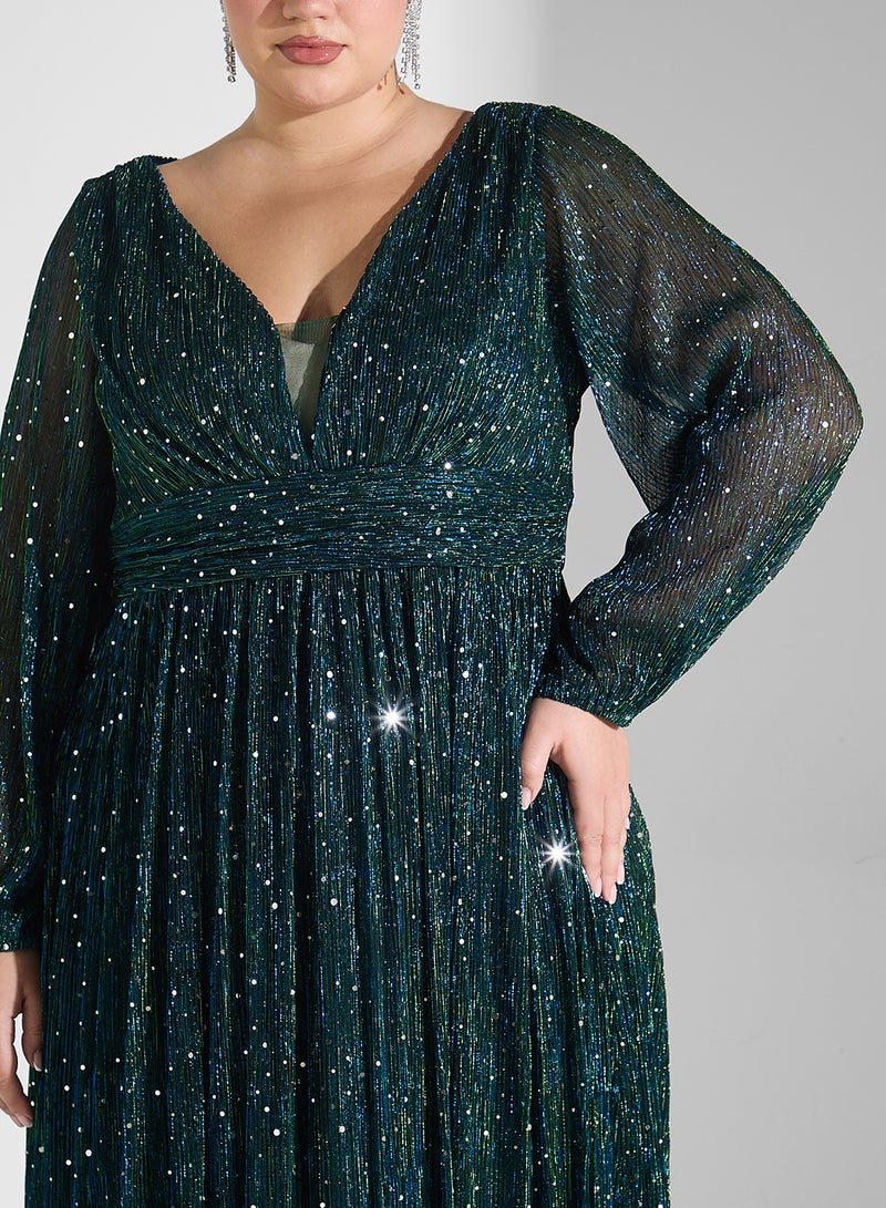 خزانة فستان سهرة مطرز بالترتر - Image 3