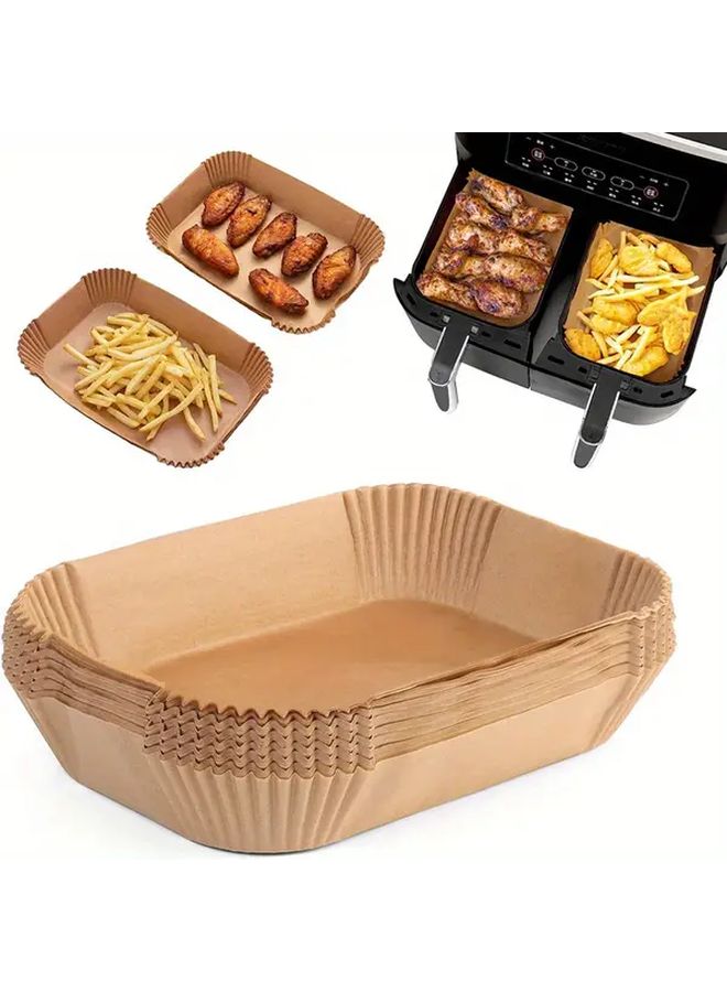 Disposable Air Fryer Liners 50pcs Non Stick Parchment Sheets Easy Cleanup Food Safe - Image 1