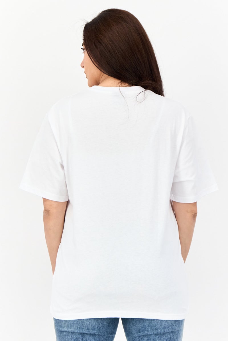 Marlyn Monroe تي شيرت جرافيك بقلنسوة واسعة للنساء، أبيض - Image 3