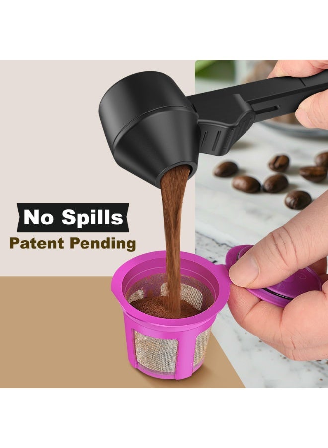 Walpck Coffee Measuring Scoop with Sliding Leveler & Built-in Funnel, 1 Pack – 1 Tbsp Accurate Scoop for Ground Coffee, Long Handle 7.68", No-Mess Pouring, Consistent Measuring Spoon for Coffee & Tea - Image 1