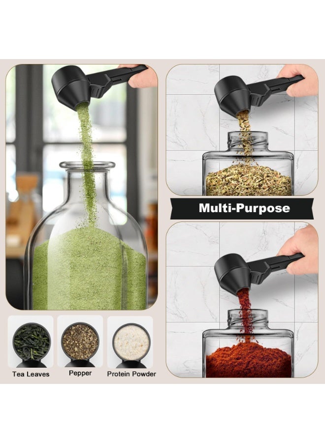 Walpck Coffee Measuring Scoop with Sliding Leveler & Built-in Funnel, 1 Pack – 1 Tbsp Accurate Scoop for Ground Coffee, Long Handle 7.68", No-Mess Pouring, Consistent Measuring Spoon for Coffee & Tea - Image 5