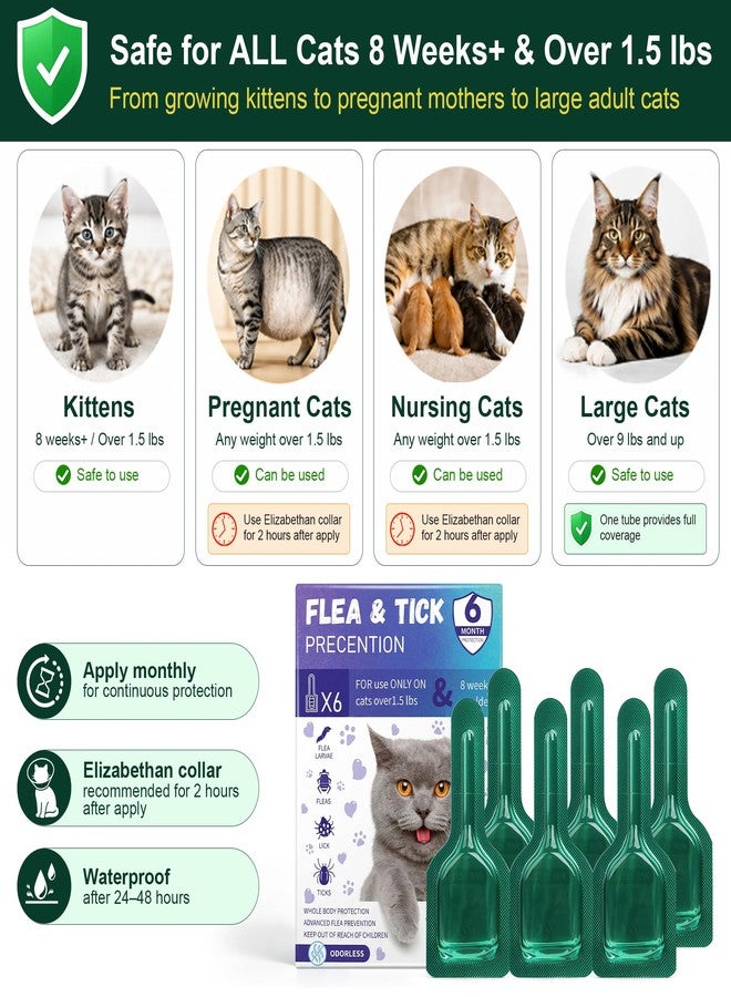 Crobirware Topical Flea and Tick Product for Cats, 6 Doses, 0.8 mL Each, for Use Only as Directed on Product Label - Image 4