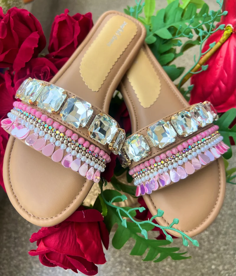 Sandal Stories Gulabo Glam Embellished Flats for Women