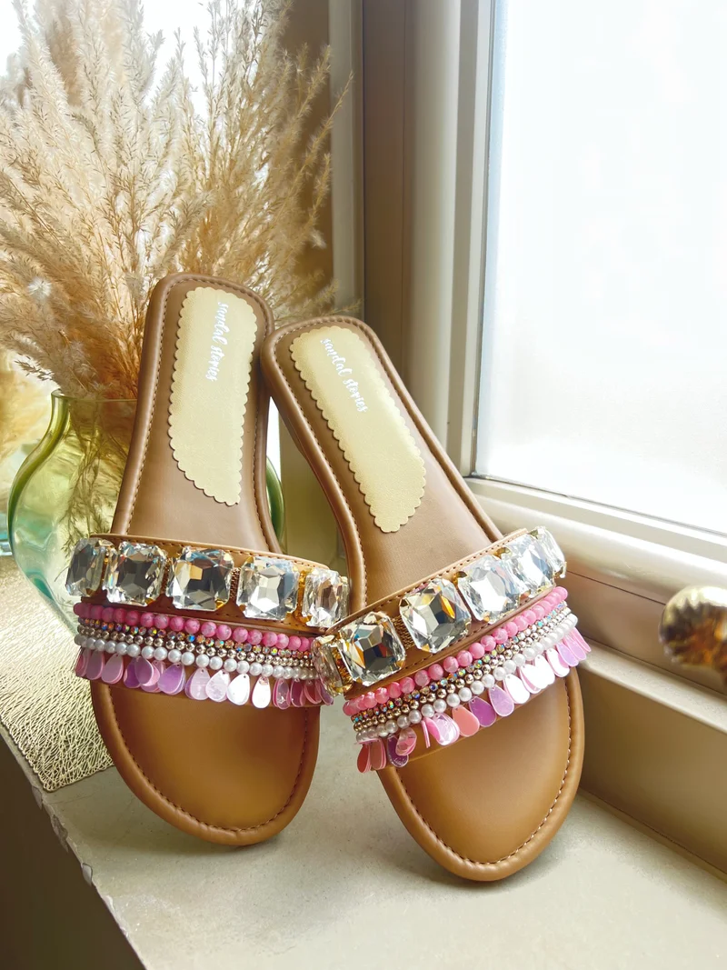 Sandal Stories Gulabo Glam Embellished Flats for Women