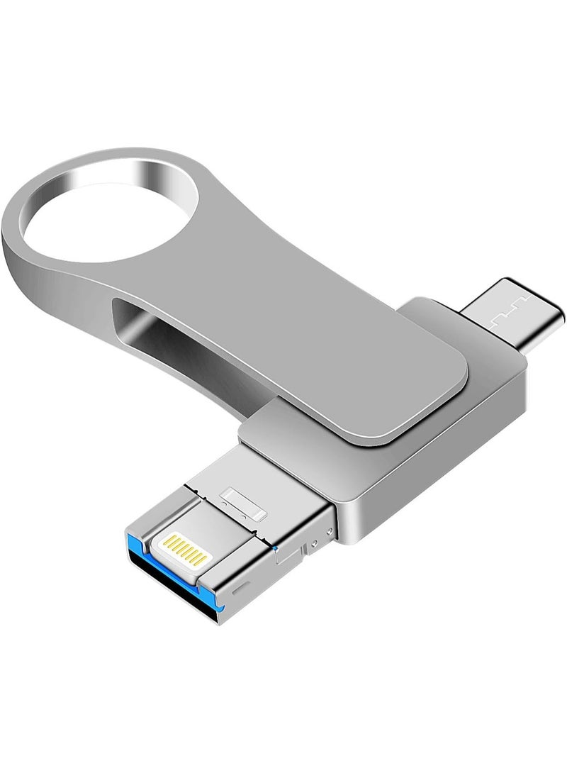 انسجام ذاكرة فلاش USB بسعة 2 تيرابايت، 4 منافذ متعددة، USB 3.0 عالي السرعة، لتخزين الصور، متوافقة مع الهواتف الذكية، أجهزة الكمبيوتر المحمولة، أجهزة أندرويد، أجهزة الكمبيوتر الشخصية، وأجهزة ماك. - Image 2