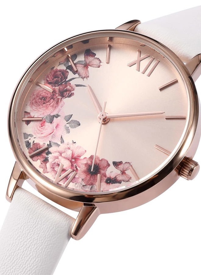 KIMOMT Women's Watches Leather Band Luxury Quartz Watches Waterproof Fashion Creative Wristwatch for Women Ladies - Image 2