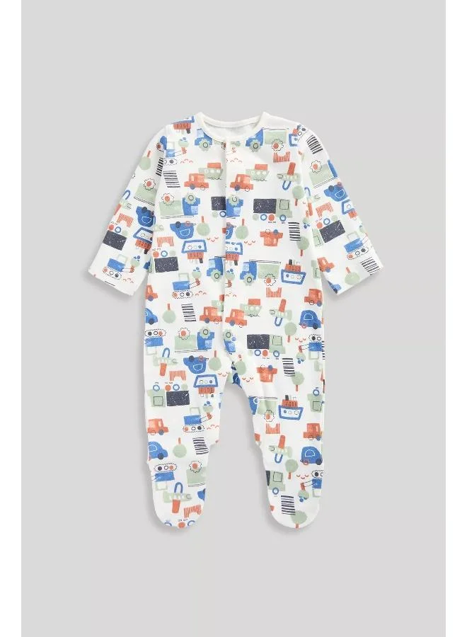 مذركير Vehicles Baby Sleepsuits - 3 Pack