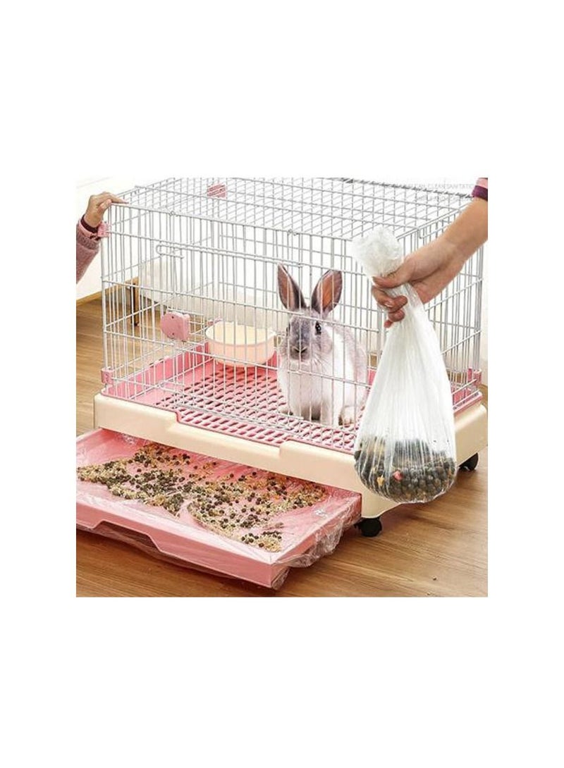 50 Pcs Disposable Rabbit Cage Liner Plastic Bunny Cage Mat Film to Replace Diapers Universal Toilet Film For All Small Animals - Image 1