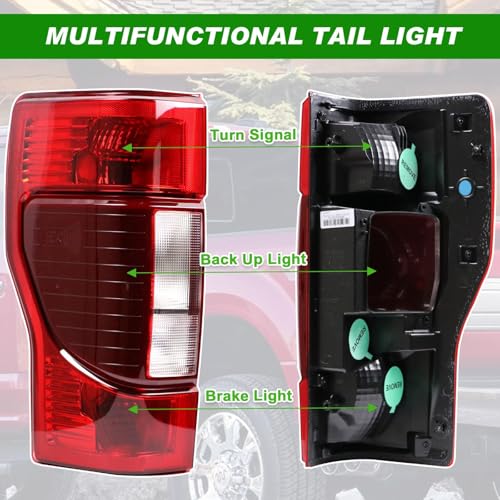 Lochnchn Tail Lights With Blind Spot Compatible with Ford F250 F350 Super Duty 2020 2021 2022 Rear Taillights Taillamp Assembly Halogen Left Driver Side - Image 3