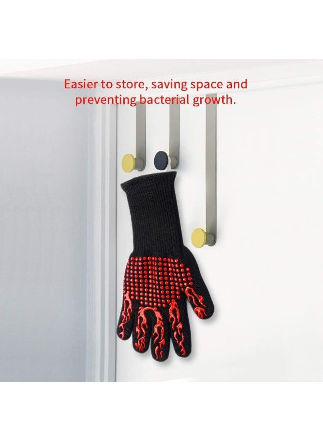Multicolor BBQ Gloves Extreme Heat Resistant Grilling Gloves Non-Slip Oven Gloves for Outdoor Cooking Mitts for Barbecue, Grill, Cooking  - Image 4