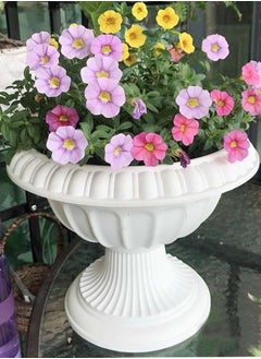 HOME TASTE Hometaste Plastic Plant Pots Vase Planter Pots For Garden Decor Decorative Garden Pots | Durable Plastic For Plant Flower Seedlings | Nursery Pot Flower Plant Container  - Image 1