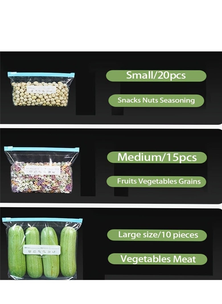 Bukela Family Kitchen Storage Resistant Bags - 45 reusable freezer and storage bags for meats and snacks. - Image 2