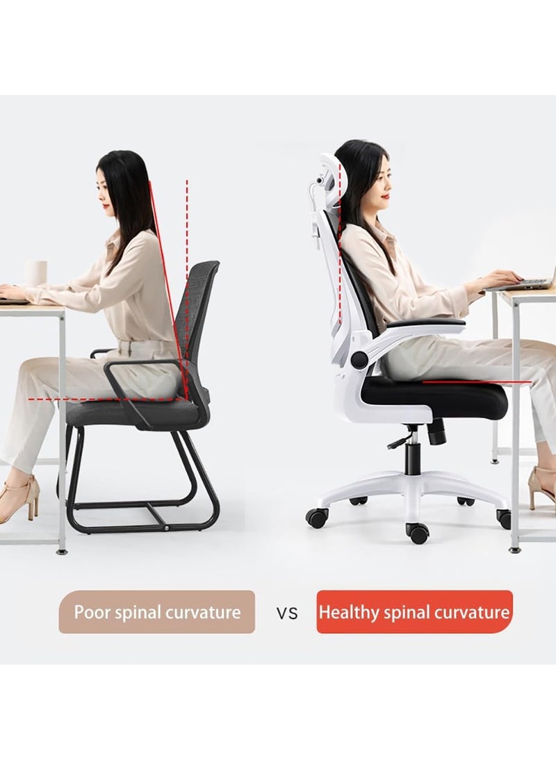 Generic Office Chair Computer Chair High Back Home Desk Chair with Support Backrest Headrest and Armrest ,Rolling Swivel Adjustable Task Chair（V3）  - Image 5