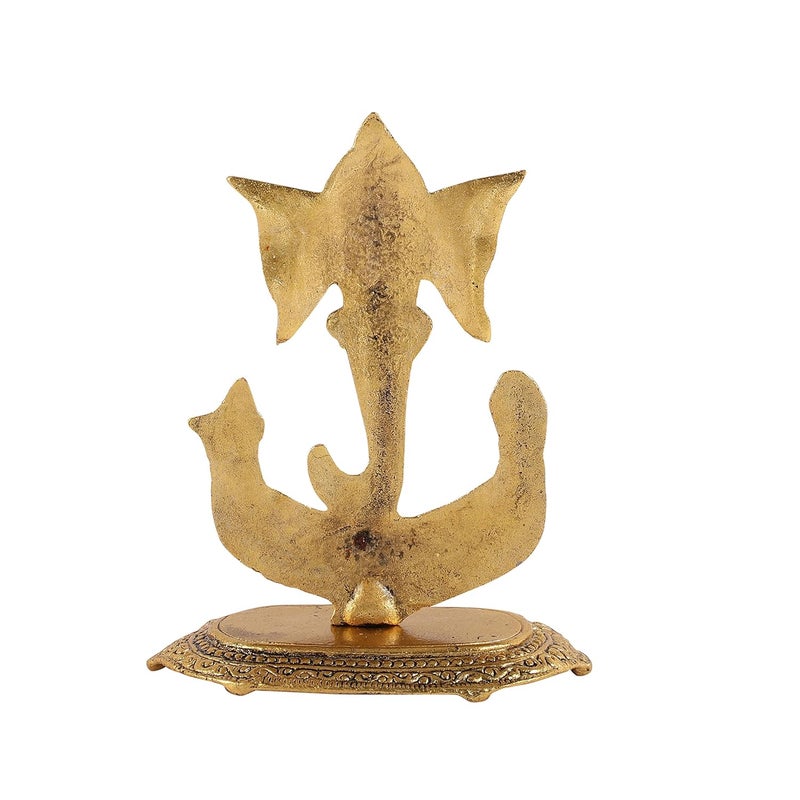 HEYEARTH Lord Ganesh StatuesGanesha FigurineLord Ganesha Idol Statue for Home TempleOfficeGiftsGanpati Ganesha Idol for Home Decor Gold 7 Inches - Image 5