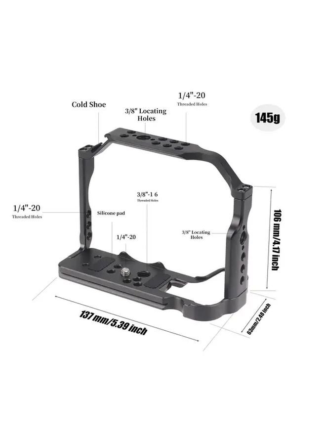 Canon EOS R10 Camera Cage With Arca Swiss Quick Release Plate Single Rabbit Cage - Image 4