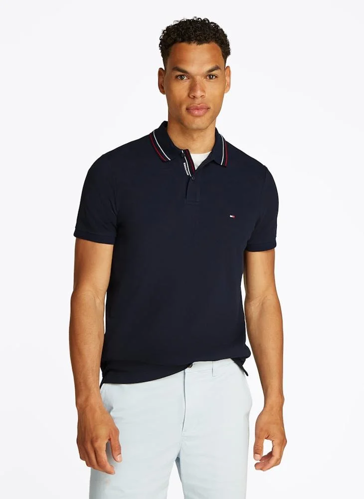 تومي هيلفيغر Logo Print Polo Shirt