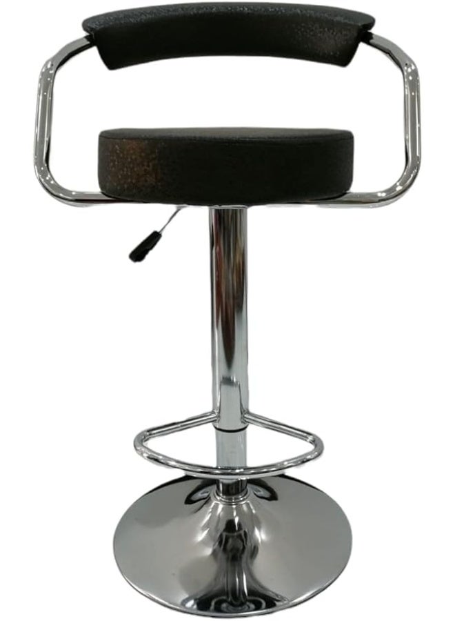 Swivel Leather Bar Chair, Easy-Maintenance Seating with Rotating Design - Image 1