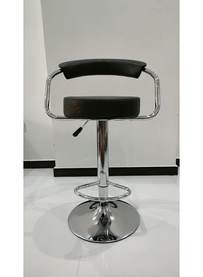Swivel Leather Bar Chair, Easy-Maintenance Seating with Rotating Design - Image 5