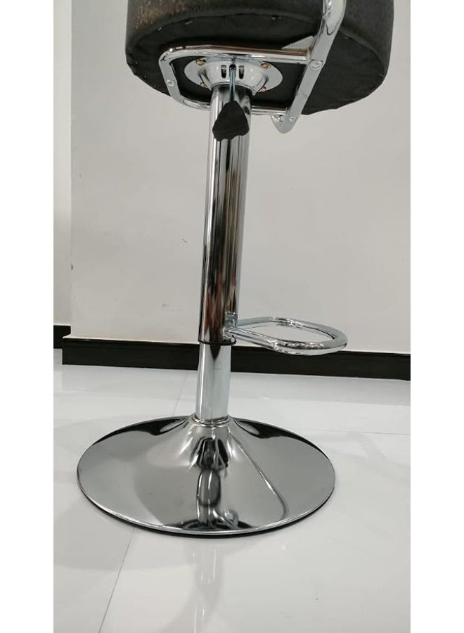 Swivel Leather Bar Chair, Easy-Maintenance Seating with Rotating Design - Image 4
