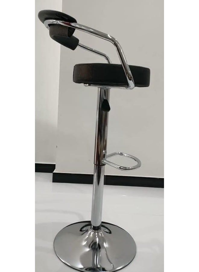 Swivel Leather Bar Chair, Easy-Maintenance Seating with Rotating Design - Image 2