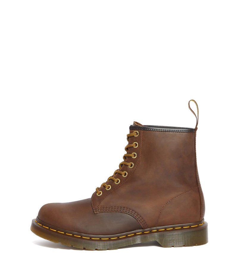 Dr Martens Dr. Martens Unisex 1460 Crazy Horse Leather 8 Eye Boot, Brown, 8 Women/7 Men - Image 1